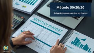 Método 50/30/20 para organizar las finanzas personales repartiendo los ingresos entre necesidades, deseos y ahorro.